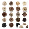Chignons Synthetic Hair Scrunchies Extensions Hairpiece Wrap Ponytail Tail Updo Fake Bun Accessories Drop Delivery Products Dhha0