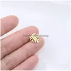 Charms 10Pcs Wholesell 304 Stainlesssteel Flower Leaf High Quality Mirro Polish Women Charm Pendant Diy Necklace Earrings Unfa Dhaqh