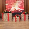 Christmas Decorations 3pcs Present Decoration Classic Festive Adding More Atmosphere