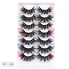 Handmade Reusable Colorful Eyelashes Naturally Soft & Vivid Multilayer Thick 3D Fake Lashes Applying False Lashes Natural Looking Easy to Wear