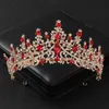 Diadèmes Baroque Rouge Cristal Diadèmes Et Couronnes De Bal Strass De Mariée Diadème Couronne Taira Pour Les Femmes De Mariage Accessoires De Cheveux Bijoux Couronne Z0220