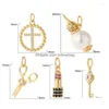 Charms Cross för smycken Making Gold Sun Eye Coin Designer DIY örhängen Halsband Armband Charm Copper Drop Leverans 202 Dhekp