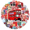 50 stuks Britse stijl London Graffiti Stickers gepersonaliseerde decoratie koffer Motorfietshelm mobiele telefoon hoesje waterdichte sticker