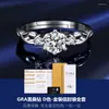 Bröllopsringar En karatimitation S925 Mosan Diamond Open End Women's Ring High Quality Fadeless Allergy Resistant High-End mode