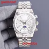 Hoogwaardige mode Iced Out Out Watchesmens Pols Luxury ronde Cut Lab Gr Ddgu Iban989899