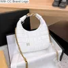 CC Cross Body Manico a metà tondo Borsa da donna con catena spessa Borsa di design in pelle scozzese trapuntata Mini Borsa a tracolla per trucco esterno Borse di lusso Portamonete Valigie Clut