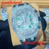 High Quality Fashion Iced Out WatchesMens Wrist Luxury Round Cut Lab Gr DDGU 6TOI36