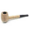 New Log Small Pipe Straight Solid Wood Pipe 휴대용 140 mm 금속 담배 홀더 유럽과 미국으로 수출