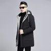 Men's Down 2023 Winter In The Long Jacket More Male Youth Hooded White Duck Cold Warm Coat