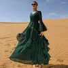 Etnisk klädstil Fransk spansk mode muslimska kvinnors långa kjol resesemester Abaya Indien och Pakistan Ramadan Party Dress