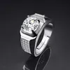 Mo Sang Diamond Ring Female High-End Atmospheric Ring Hand smycken