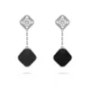 18 boucles d'oreilles trèfle de style classe 4 feuilles boucles d'oreilles pendantes de femmes mode fleur boucles d'oreilles nacre diamant agate plusieurs styles cadeau de mariage A