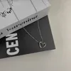 Ketens ketting voor vrouwen uitgehold harten kettingen vrouw trend nek zilver kleur Koreaanse mode koppels feest meisje cadeau accessoires