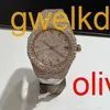 High Quality Fashion Iced Out WatchesMens Wrist Luxury Round Cut Lab Gr DDGU KXTJ