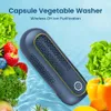 Other Kitchen Tools Portable Capsule Fruit Vegetable Cleaning Machine Wireless Charging Food Purifier Cleaner Device 230222