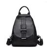 School Bags Women Backpack Designer Female Students Bag For Teenage Girls Soft Leather Travel Mochila Daily Daypack