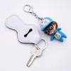 Sublimation blank white Chapstick holder Neoprene keychain lipstick sleeves Keyring