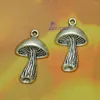 Charms Antique Silver Plated Mushroom Wild Forest Food Pendants For Diy Necklaces Jewelry Making Findings Supplies Accessories