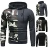 Men's Hoodies Brand Creative Fashion Leisure Personality Splicing Sports Vacation Camouflage Business Mens