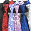 Corbatas de lazo para fiesta de boda, corbata de seda Floral de Cachemira para hombre, corbata de 8CM, accesorios formales para hombre, regalo de San Valentín de lujo, Gravata