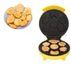 Mutfak Ekmek Yapıcı 220V Mini Elektrikli Ceviz Kek Otomatik Somun Waffle Makineli Kum Demir Tost Makinesi Pişirme Kahvaltı Tavası Fırın 230222