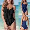 Damen Bademode 2023 Sexy Badeanzug Tankini Zweiteilige Beachwear Push-up Monokini Mode Frauen Solid Bikini