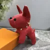 Creative presbyker dog keychain cute pendant ornaments car keychain leather dog couple bag pendant
