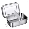 Dinnerware Sets Lunch Container Stainless Steel Bento Snack Storage Box For Kids Women Men