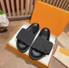 Pool Pillow Comfort Designer tofflor Sandaler Luxury-Smoot Calfkin Slides Revival Flat Mules Summer Beach Slipper 10A106