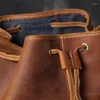 Bolsas escolares aetoo original vintage de grande capacidade em primeira camada backpack manual de couro masculino viajar de cavalo maluco