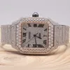 Wristwatch 2023NEW وصول العلامة التجارية المثلجة جودة عالية الجودة الذهب Sier الأصلي الهيب هوب الرجال قطر Ond Diamond