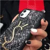 Modeontwerper telefoonhoesjes voor iPhone 15 14 15Pro 14Pro 14Plus 13 Pro Max 12 11 13Pro XR met luxe lederen glanzende strass mobiele telefoon shell case