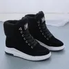 Boots 2023 Women Sneakers Fashion Flock Casual Shoes Breathable Autumn Winter Lace-Up Flats Platform OEING