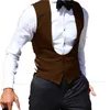 Gilets pour hommes Gilet noir Mariage Groom Tuxedo Slim Solid Couleur Mode Gilet 230222