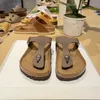 Designer Birkinstock Slippers Outlet Germany Boken Cork Slippers Large Flip-flop Sports Sandals for WomenVF8I