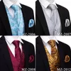 Men's Vests BarryWang Suit 16 Colors Silk Paisley Tie Hanky Cufflinks Set Men Waistcoat Sleeveless Business Party Jacket 230222