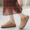 Дизайнер Birkinstock Slippers Outlet Baotou Slippers Женская летняя мода Lazy Большой размер Cork Half Trailer Корейс