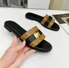 Designer tofflor glider sandaler Flat Slide Mens Womens Luxury Sandal med Original Box Dust Bag Strand Slipper Plattform Gummi dusch l￤der m￤rke sommarskor