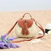 الأكياس المسائية أزياء Women Handbag Straw Pu Messenger Summer Rattan Beach Beach Boho BASE BASEMIAN