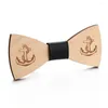 Bow Ties Wooden BowTie Wood Fashion Bat Tie Men Accessories Charms Anchor Style Gifts For Hero Father Him