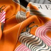 Vente en gros printemps et automne nouveau foulard en soie imprimé foulard en soie de mûrier col blanc écharpes d'hôtesse de l'air