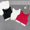 T-shirt con strass a maglia T-shirt estiva sexy da donna T-shirt da donna T-shirt sportiva firmata