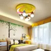 Pendant Lamps Cartoon LED Light Children's Room Lamp Creative Moon Animal Head Nursery Decoration Hanging