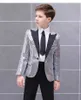 Completi di abbigliamento Giacca da ragazzo Pantalone Flower Boy Suit Abito da festa per bambini da matrimonio Abiti da blazer formale Cappotto con paillettes per bambini W0222