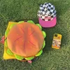 School Bags Novelty Hamburger Shaped Backpack For Women Kawaii Large Capacity College Students Girls Travel Bag Leather