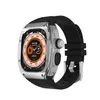 Защитная крышка из нержавеющей стали полоса Силиконовые ремешки роскошные модификации для Apple Watch Ultra 49 -мм металлический корпус для браслета IWATCH Series 8