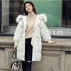 Women's Trench Coats Ladies Faux Fur Hooded Parka 2023 Drawstring Waist Hood Outwear Gilrs White Churky Thick Coat Ribbed Knee Length Women