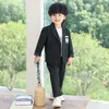 Ensembles de vêtements Ensemble de costume décontracté pour garçons Printemps et automne Coréen Fête d'anniversaire pour enfants Performance Venez Enfants Blazer Pantalon Collier Vêtements