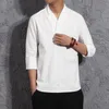 Camisas casuales para hombres SIPERLARI S kimono suelto manga de siete cuartos la moda verano primavera diseño 230221