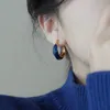 wholesale bijoux Klein boucles d'oreilles bleues lustres pendantes boucles d'oreilles 925 lustre pendantes boucles d'oreilles rondes en métal bijoux reconstituant des manières anciennes série élégante